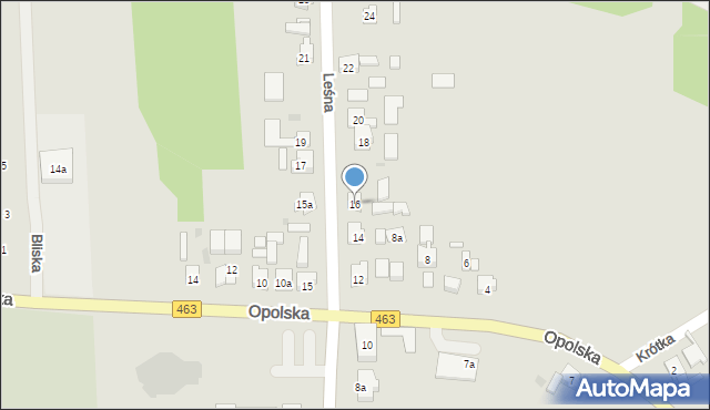 Kolonowskie, Leśna, 16, mapa Kolonowskie