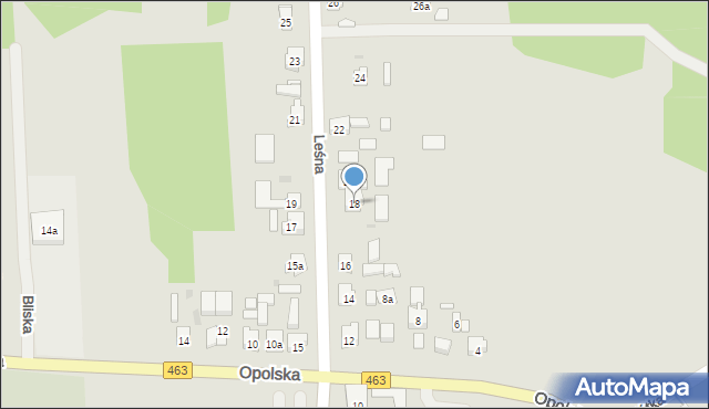 Kolonowskie, Leśna, 18, mapa Kolonowskie