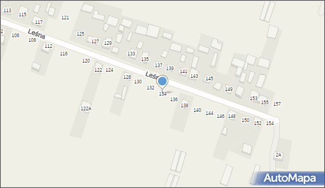 Koniemłoty, Leśna, 134, mapa Koniemłoty