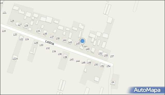 Koniemłoty, Leśna, 147, mapa Koniemłoty