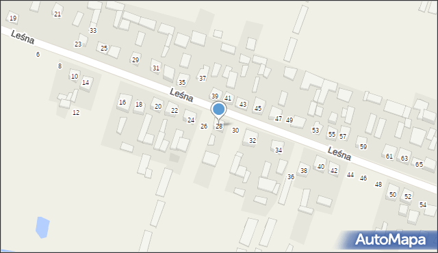 Koniemłoty, Leśna, 28, mapa Koniemłoty