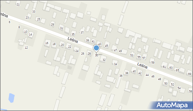 Koniemłoty, Leśna, 30, mapa Koniemłoty