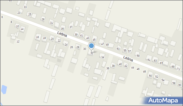 Koniemłoty, Leśna, 32, mapa Koniemłoty