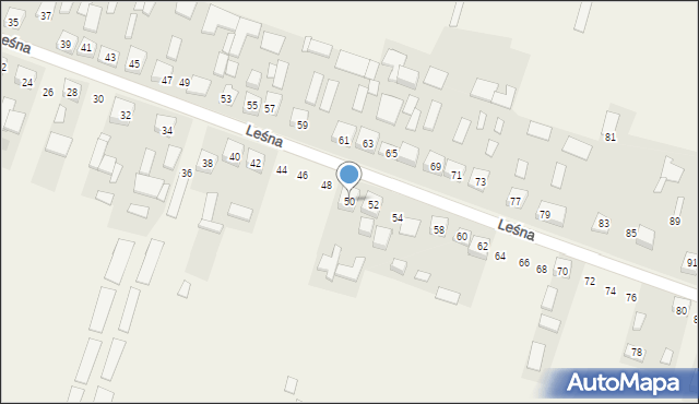 Koniemłoty, Leśna, 50, mapa Koniemłoty