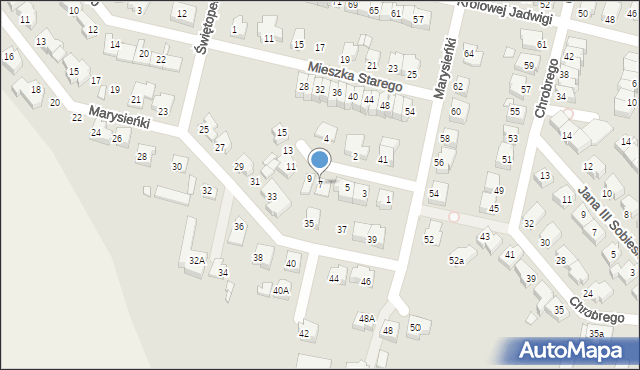 Konin, Leszka Czarnego, 7, mapa Konina