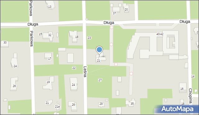 Konstancin-Jeziorna, Leśna, 25, mapa Konstancin-Jeziorna