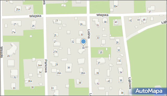 Konstancin-Jeziorna, Leśna, 34, mapa Konstancin-Jeziorna