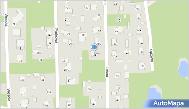 Konstancin-Jeziorna, Leśna, 38, mapa Konstancin-Jeziorna