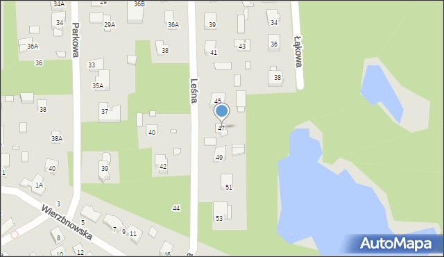 Konstancin-Jeziorna, Leśna, 47, mapa Konstancin-Jeziorna