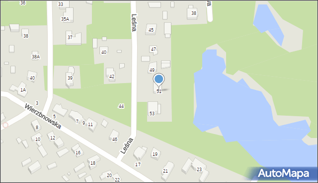 Konstancin-Jeziorna, Leśna, 51, mapa Konstancin-Jeziorna