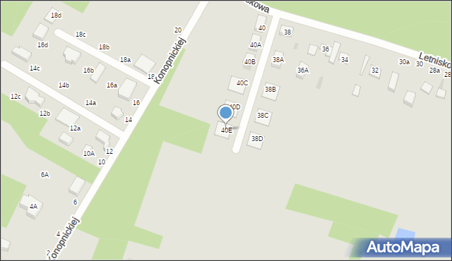 Konstantynów Łódzki, Letniskowa, 40E, mapa Konstantynów Łódzki