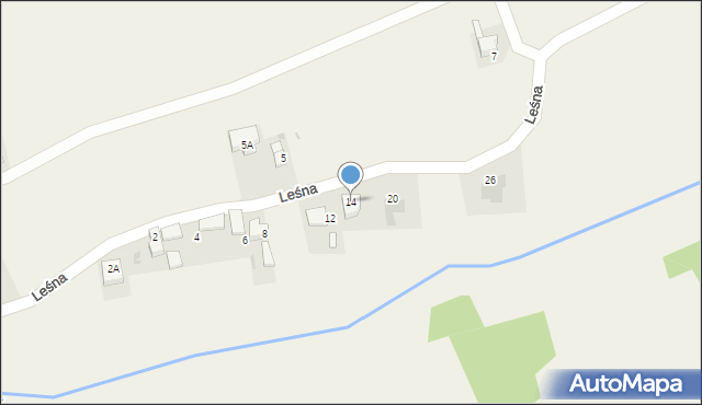 Kornice, Leśna, 14, mapa Kornice
