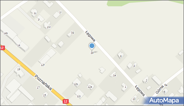 Kościelna Wieś, Łęgowa, 1d, mapa Kościelna Wieś