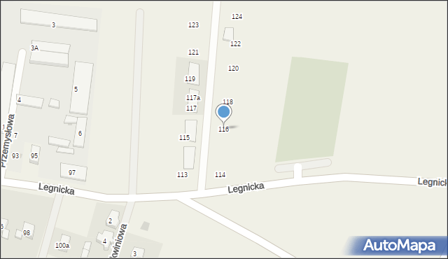 Koskowice, Legnicka, 116, mapa Koskowice