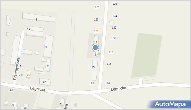 Koskowice, Legnicka, 117, mapa Koskowice