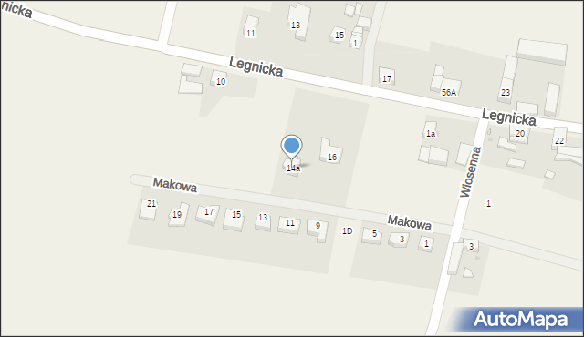 Koskowice, Legnicka, 14a, mapa Koskowice