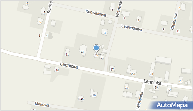 Koskowice, Legnicka, 15, mapa Koskowice