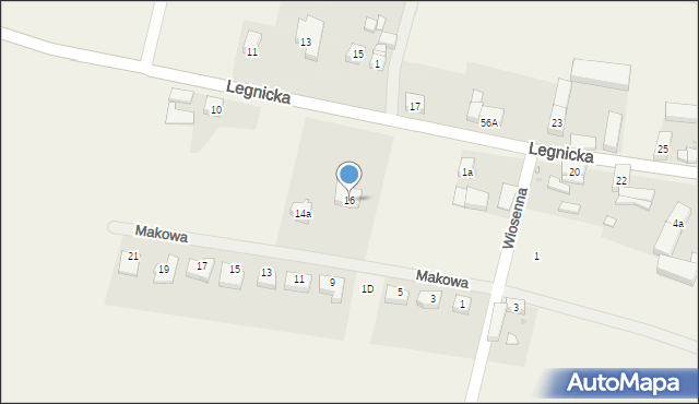 Koskowice, Legnicka, 16, mapa Koskowice