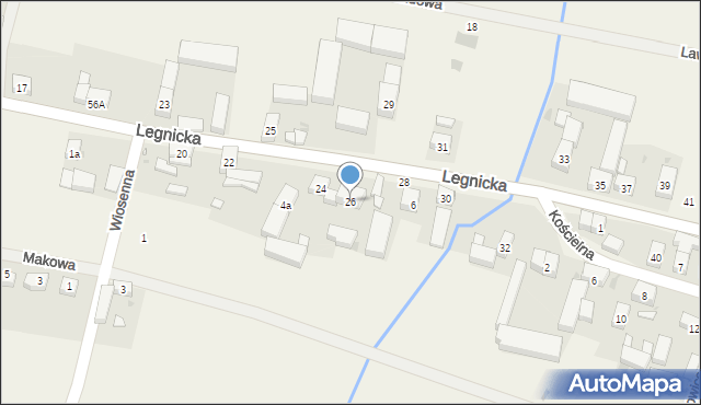 Koskowice, Legnicka, 26, mapa Koskowice