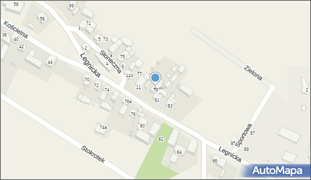 Koskowice, Legnicka, 79, mapa Koskowice