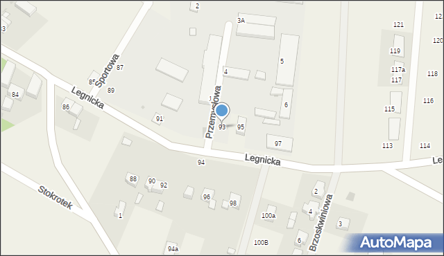 Koskowice, Legnicka, 93, mapa Koskowice