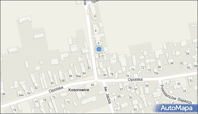 Kosorowice, Leśna, 2, mapa Kosorowice