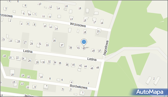 Kostkowice, Leśna, 43, mapa Kostkowice