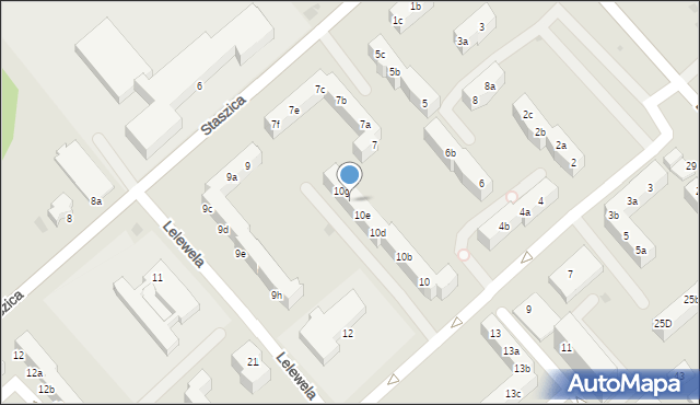 Koszalin, Lelewela Joachima, 10f, mapa Koszalina