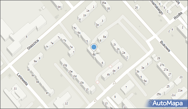 Koszalin, Lelewela Joachima, 6b, mapa Koszalina