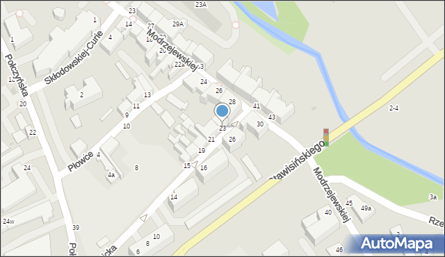 Koszalin, Legnicka, 23, mapa Koszalina