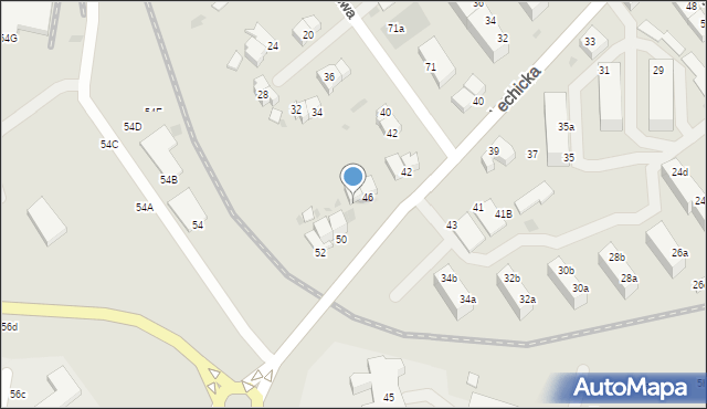Koszalin, Lechicka, 48, mapa Koszalina