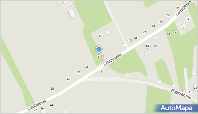 Koziegłowy, Letniskowa, 37, mapa Koziegłowy