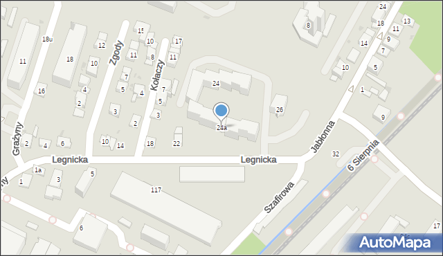 Kraków, Legnicka, 24a, mapa Krakowa