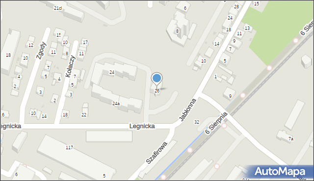 Kraków, Legnicka, 26, mapa Krakowa