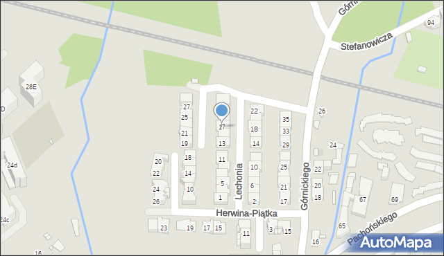 Kraków, Lechonia Jana, 17, mapa Krakowa