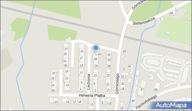 Kraków, Lechonia Jana, 20, mapa Krakowa