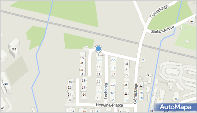 Kraków, Lechonia Jana, 23, mapa Krakowa