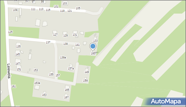 Krasnobród, Lelewela, 143, mapa Krasnobród