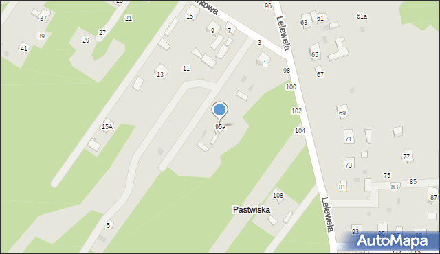 Krasnobród, Lelewela, 95a, mapa Krasnobród