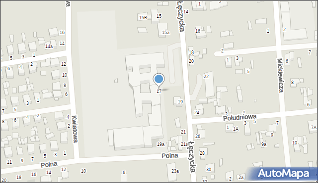 Krośniewice, Łęczycka, 17, mapa Krośniewice