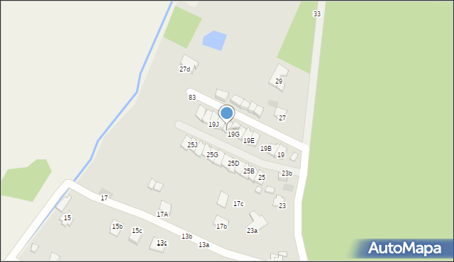 Krosno, Leśna, 19H, mapa Krosna