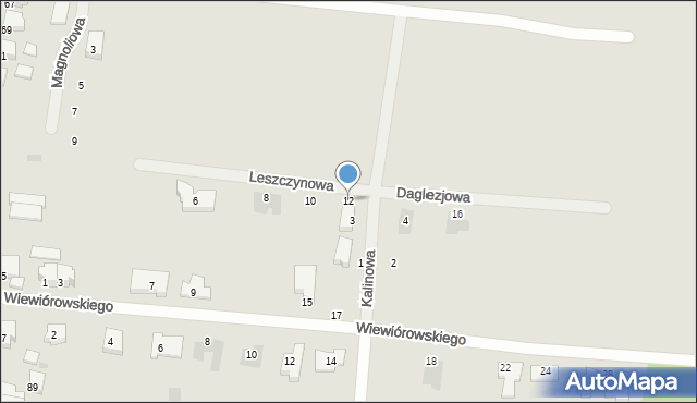 Krotoszyn, Leszczynowa, 12, mapa Krotoszyna