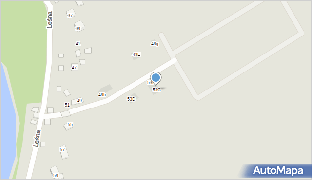 Kruszwica, Leśna, 53G, mapa Kruszwica