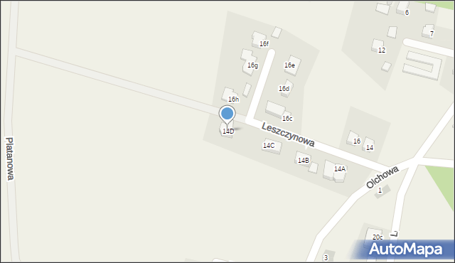 Kruszyn, Leszczynowa, 14D, mapa Kruszyn