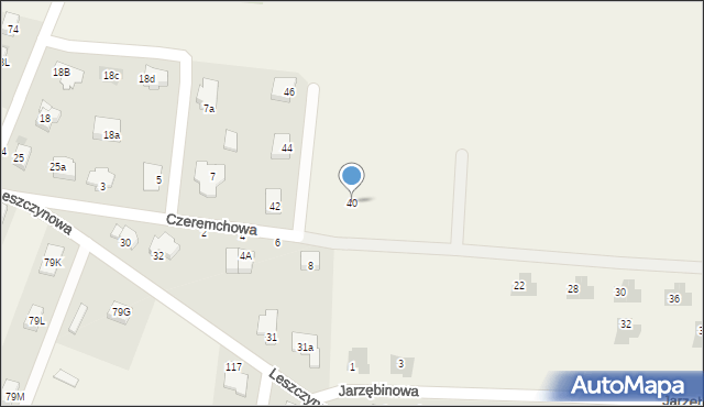 Kruszyn, Leszczynowa, 40, mapa Kruszyn