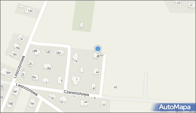 Kruszyn, Leszczynowa, 46, mapa Kruszyn