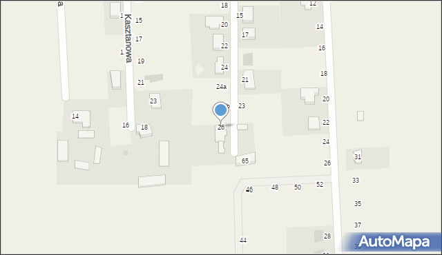 Kruszyn Krajeński, Leszczynowa, 26, mapa Kruszyn Krajeński