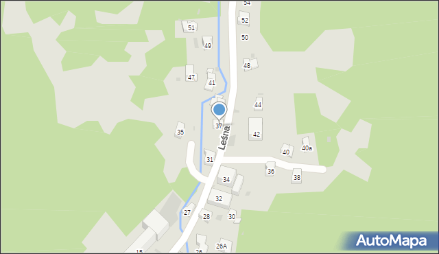 Krynica-Zdrój, Leśna, 37, mapa Krynica-Zdrój