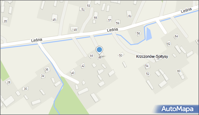 Krzczonów, Leśna, 46, mapa Krzczonów