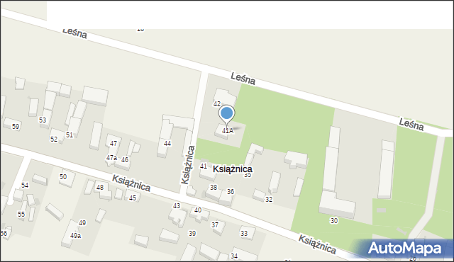 Książnica, Leśna, 41A, mapa Książnica